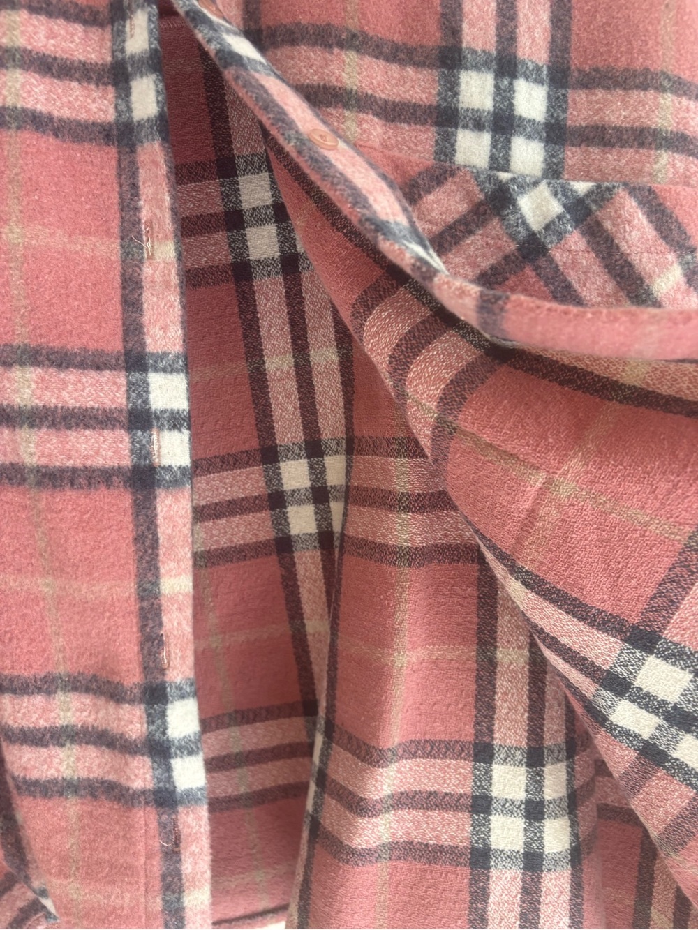 miami Pink Plaid Button-Down Fleece Shirt - Picture 4 of 8